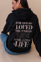 For God So Loved The World Hoodie - Black