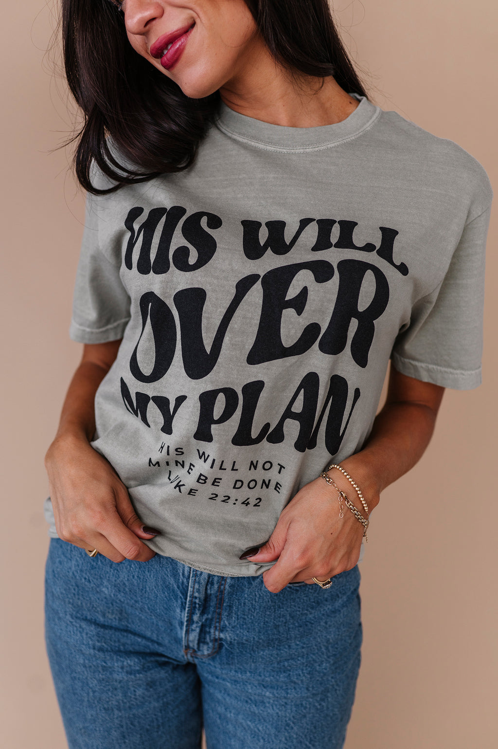 His Will Over My Plan Adult Tee - 2 Colors