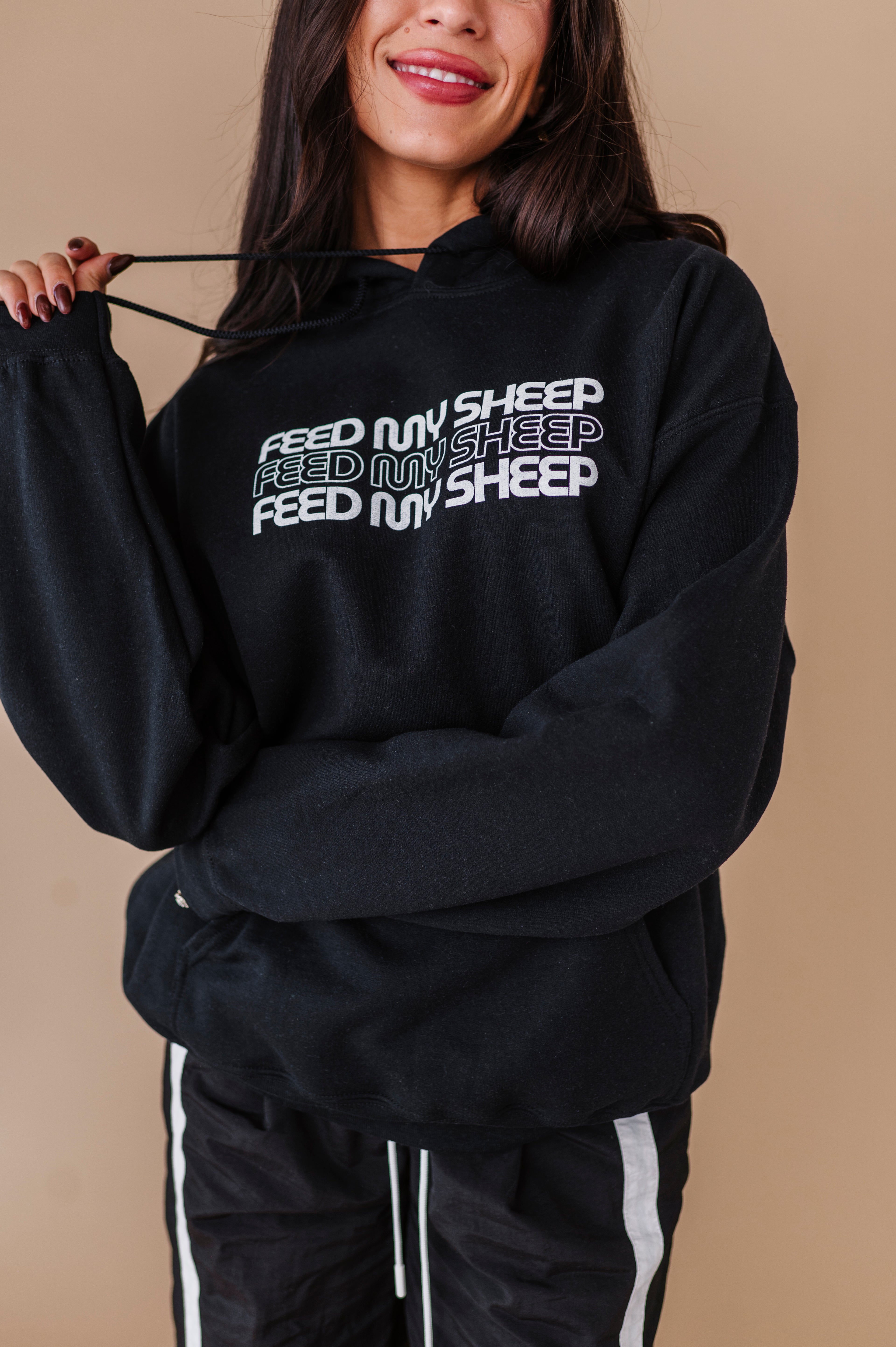 Feed My Sheep Hoodie - Black