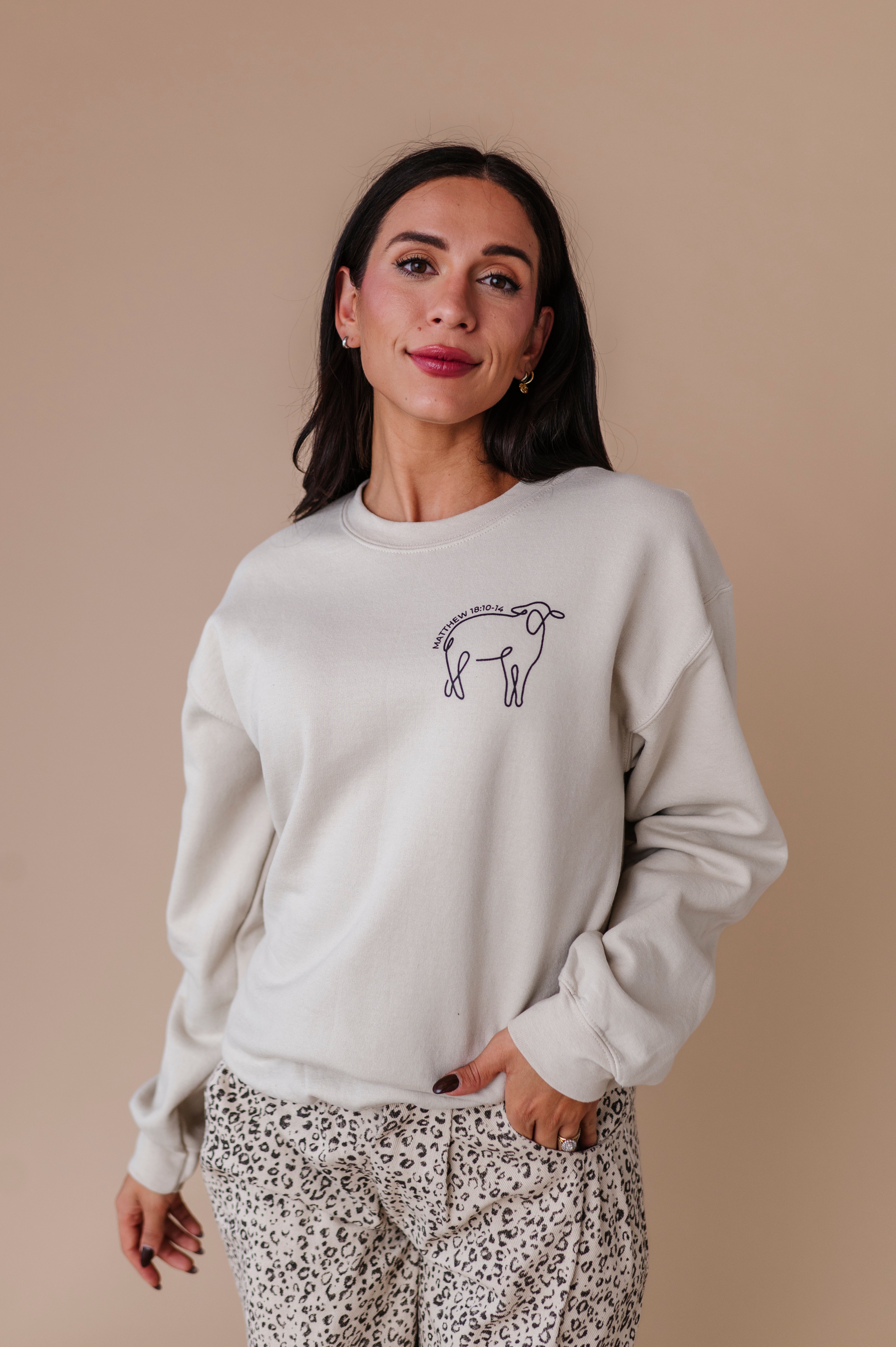 He Left The 99 Crewneck - Sand