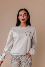 He Left The 99 Crewneck - Sand