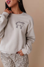 He Left The 99 Crewneck - Sand