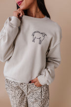 He Left The 99 Crewneck - Sand