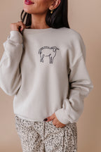 He Left The 99 Crewneck - Sand