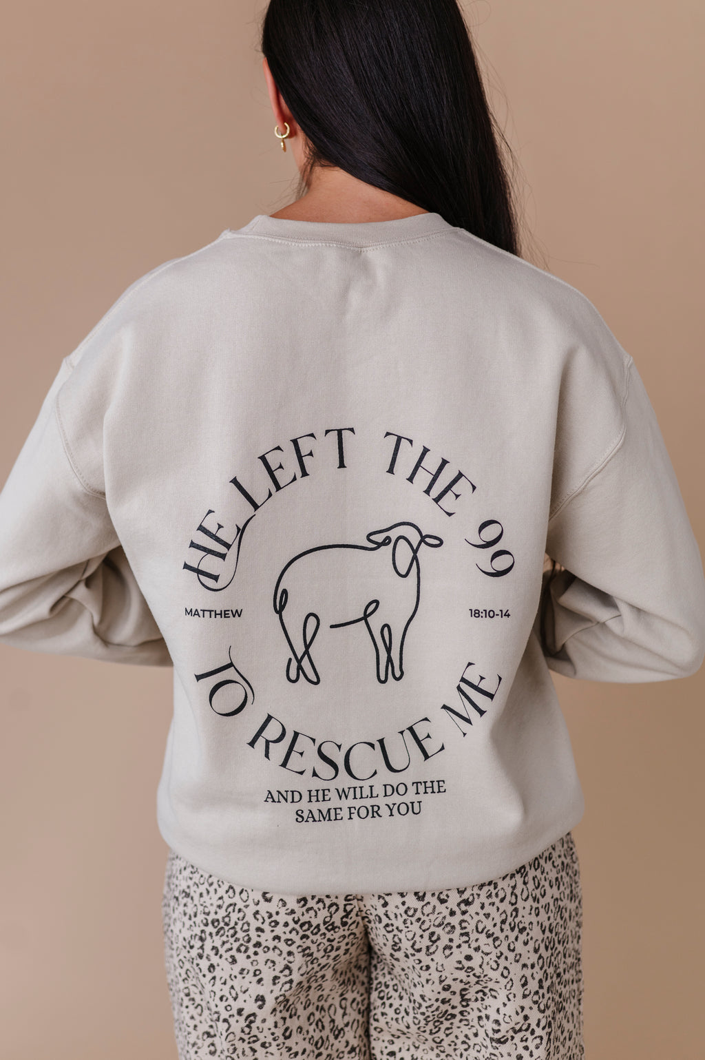 He Left The 99 Crewneck - Sand