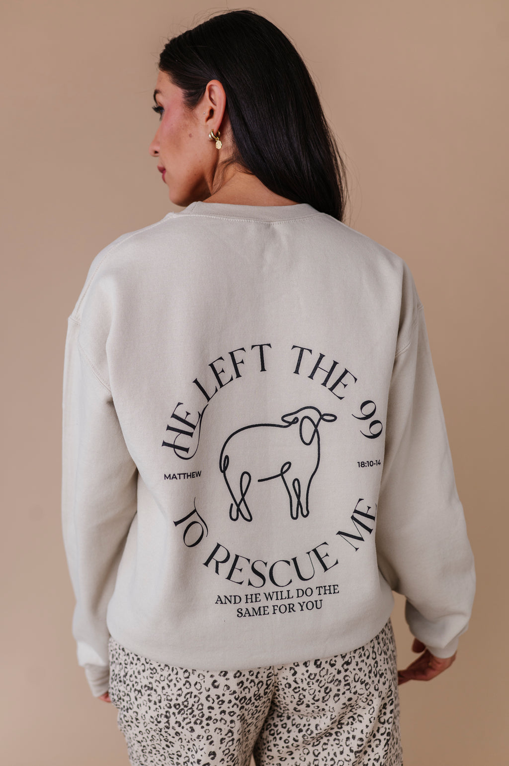 He Left The 99 Crewneck - Sand