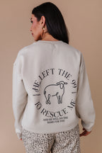 He Left The 99 Crewneck - Sand