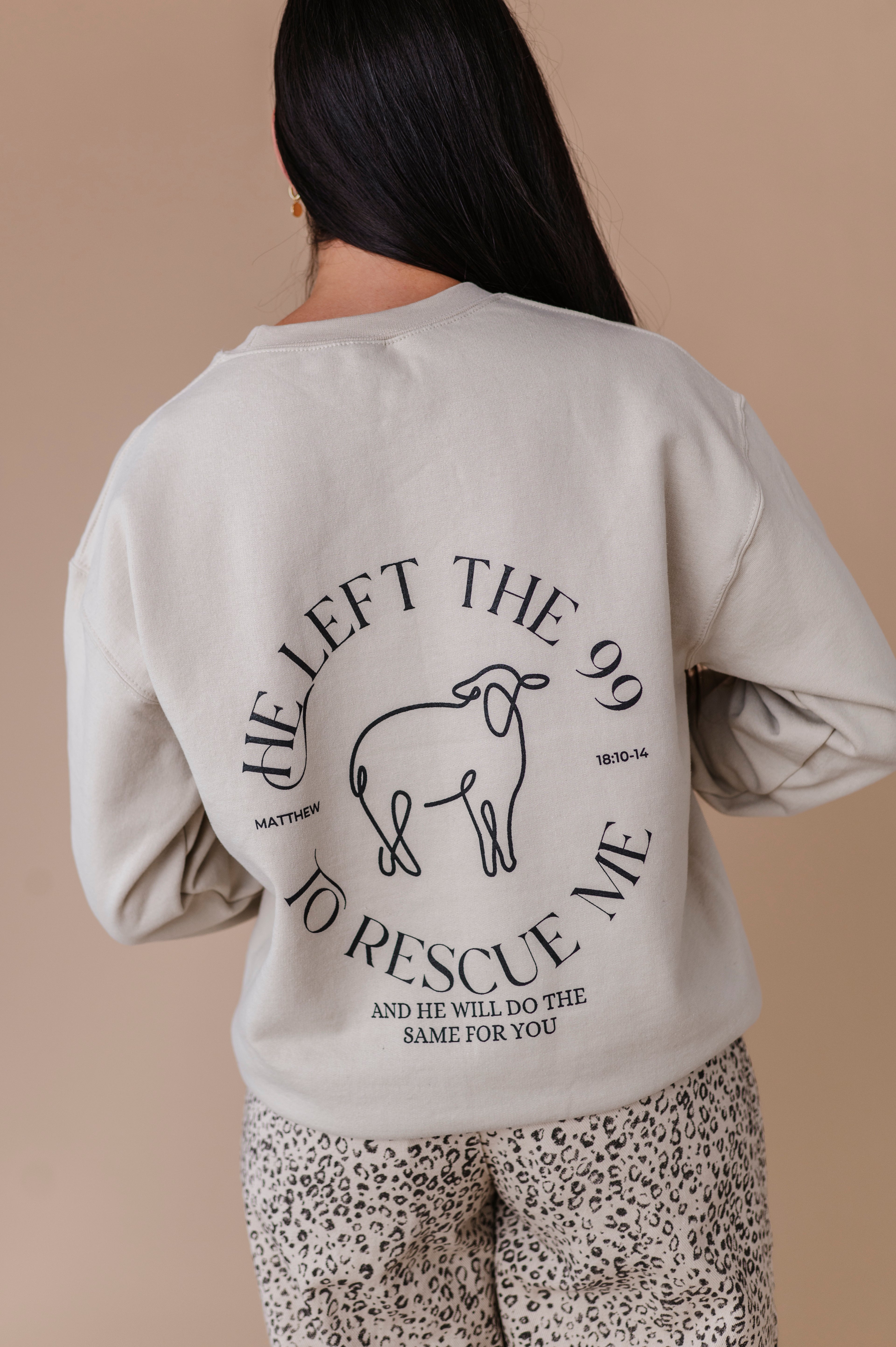 He Left The 99 Crewneck - Sand