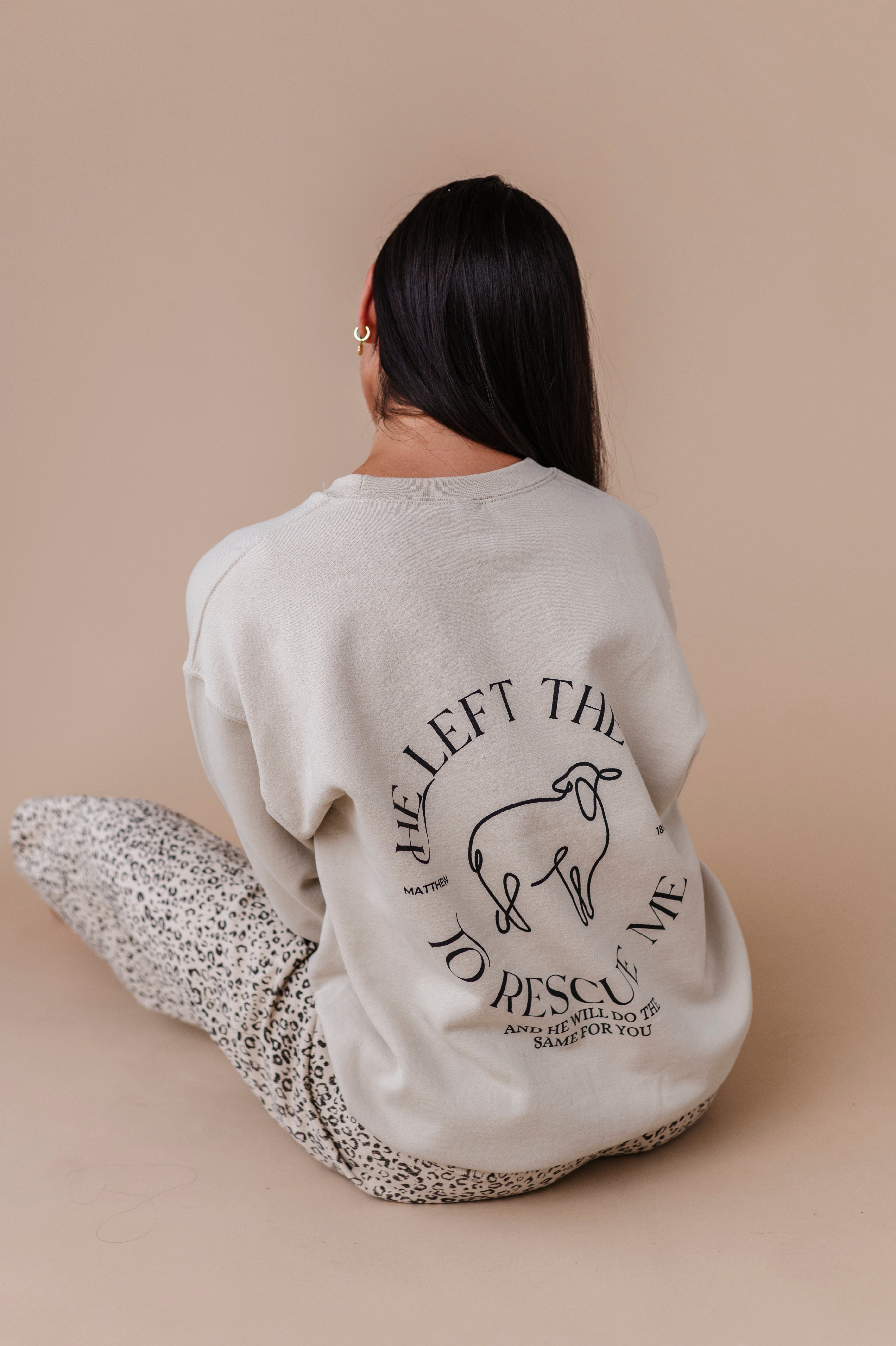 He Left The 99 Crewneck - Sand