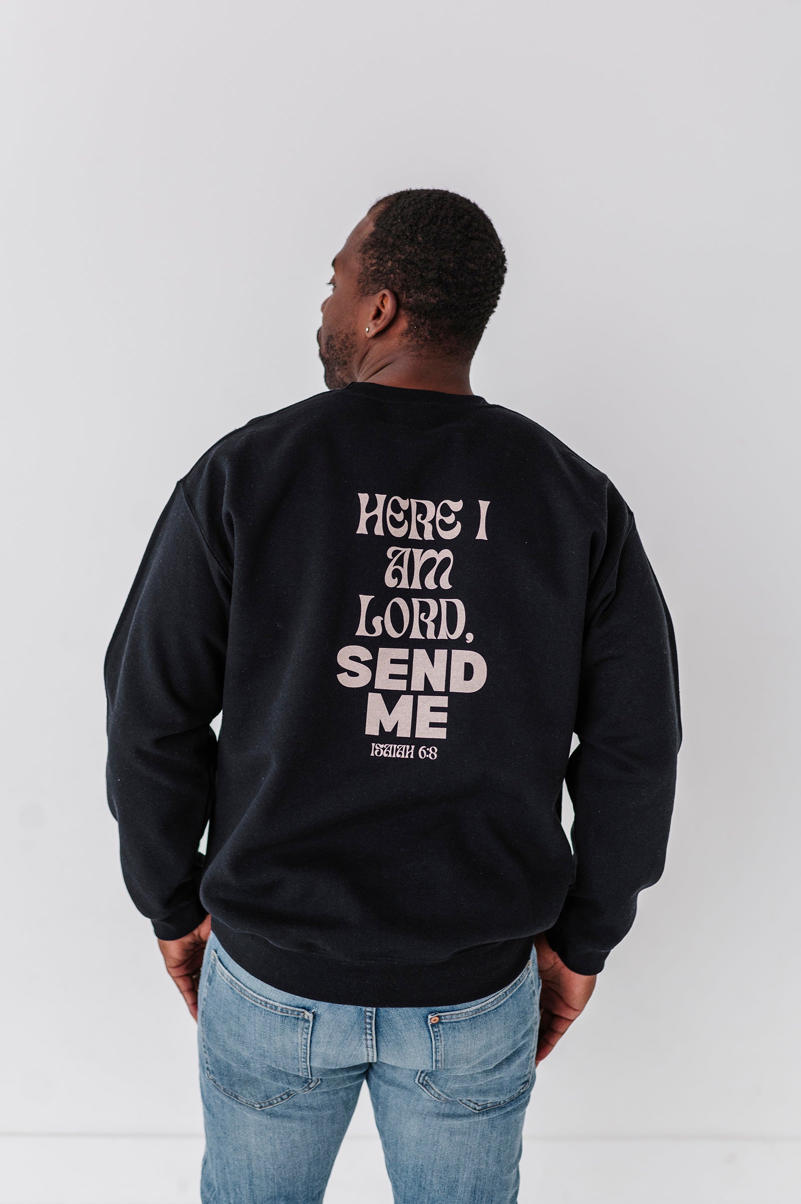 Here I Am Lord Adult Crewneck