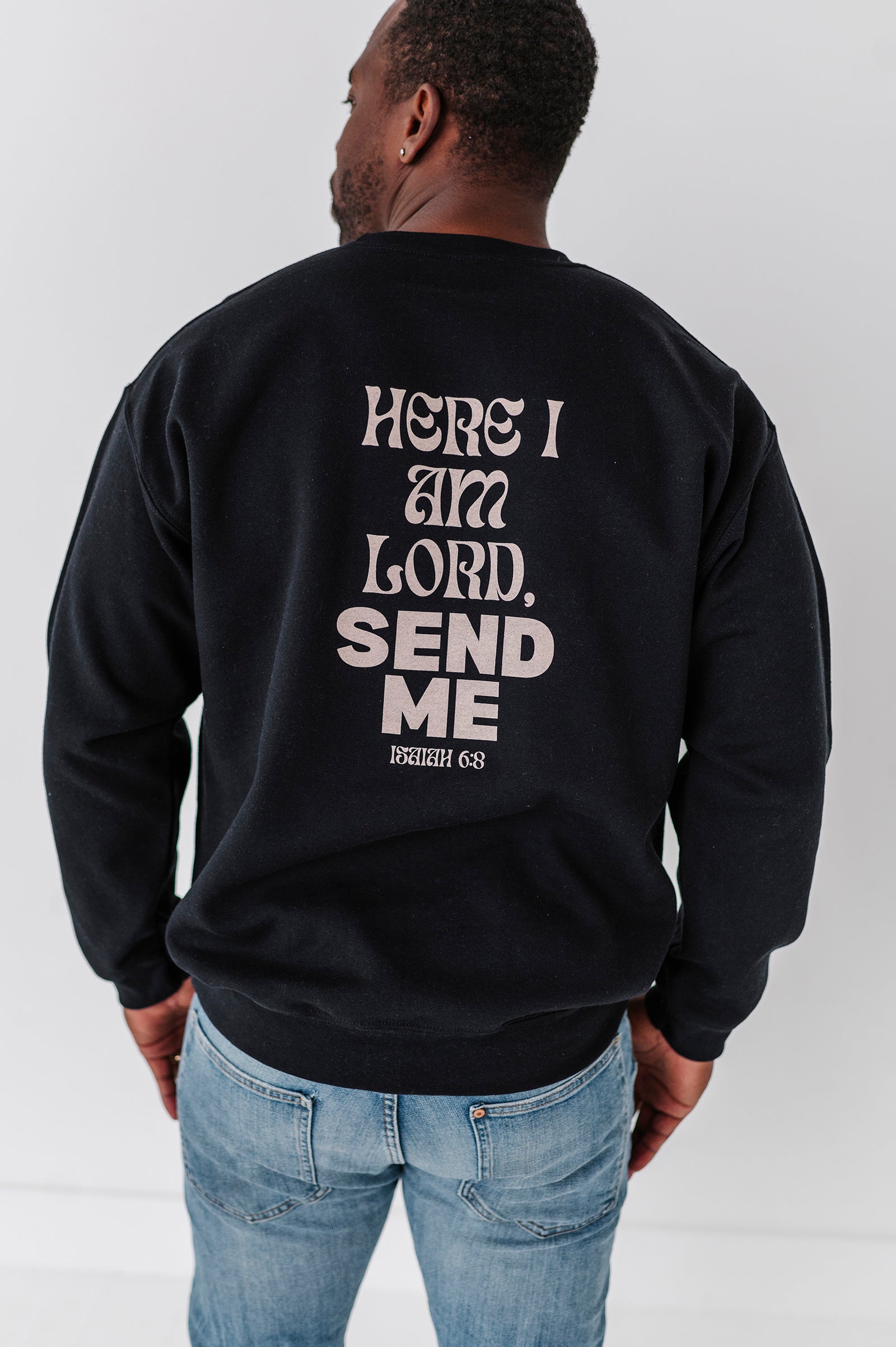 Here I Am Lord Adult Crewneck