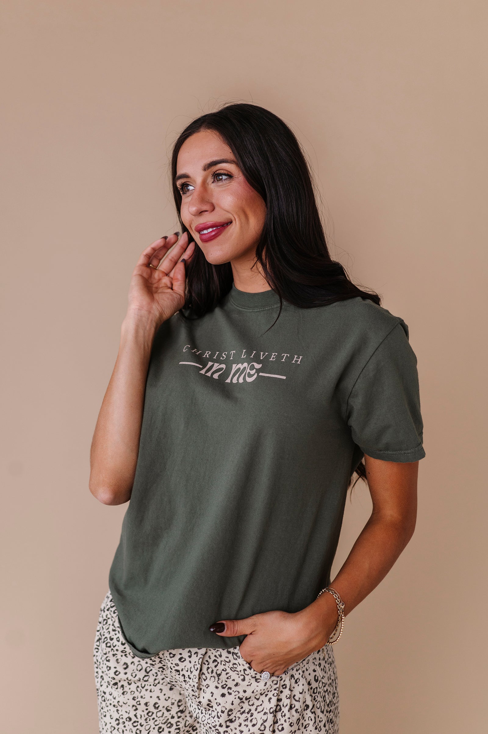 Christ Liveth In Me Adult Tee - 2 Colors