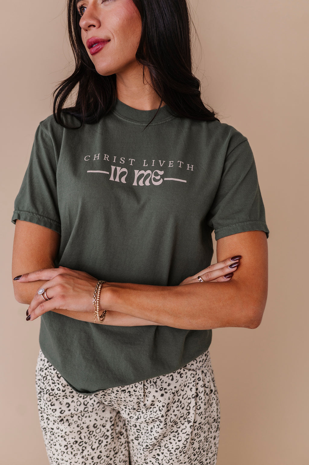 Christ Liveth In Me Adult Tee - 2 Colors