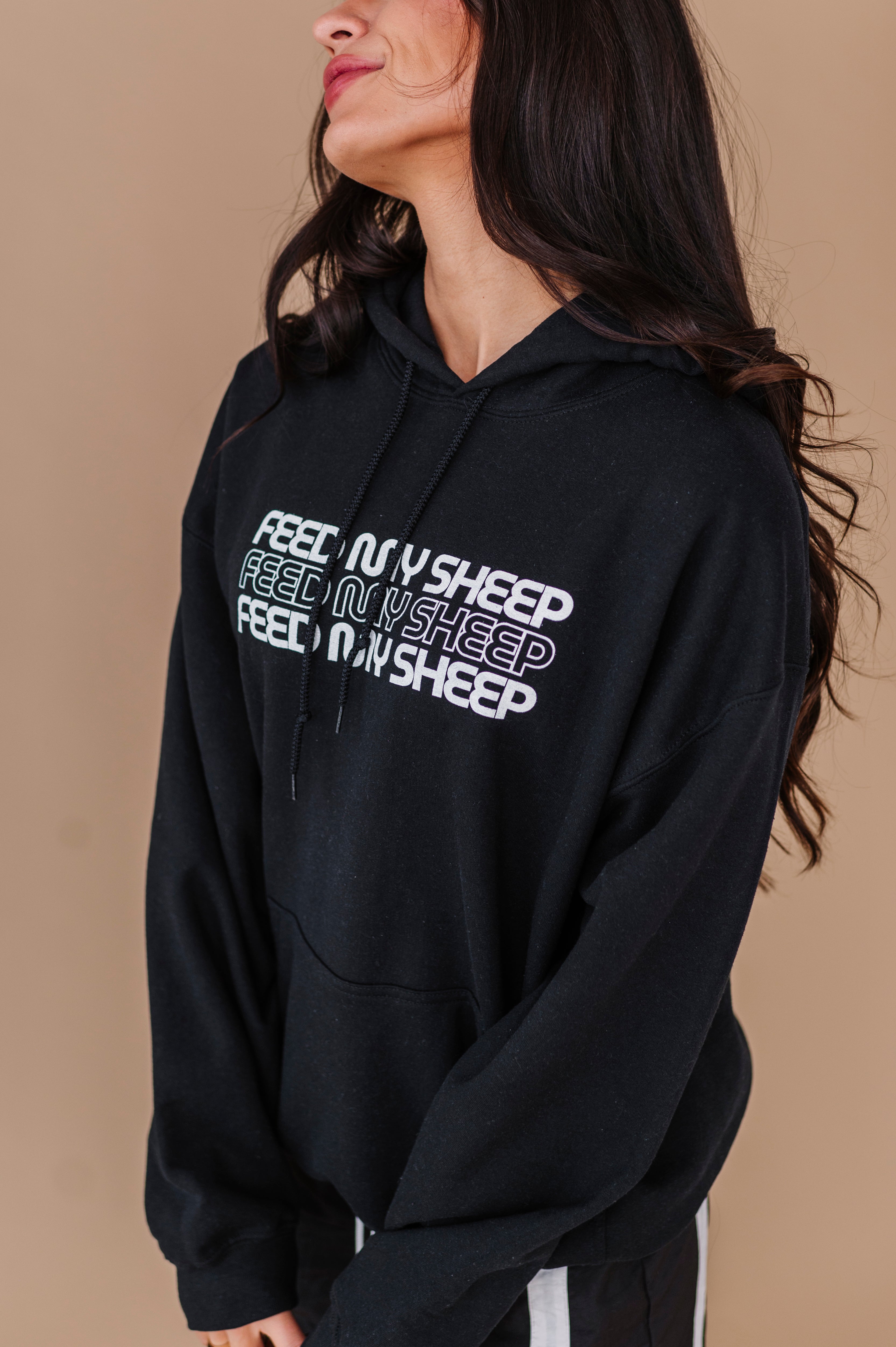 Feed My Sheep Hoodie - Black