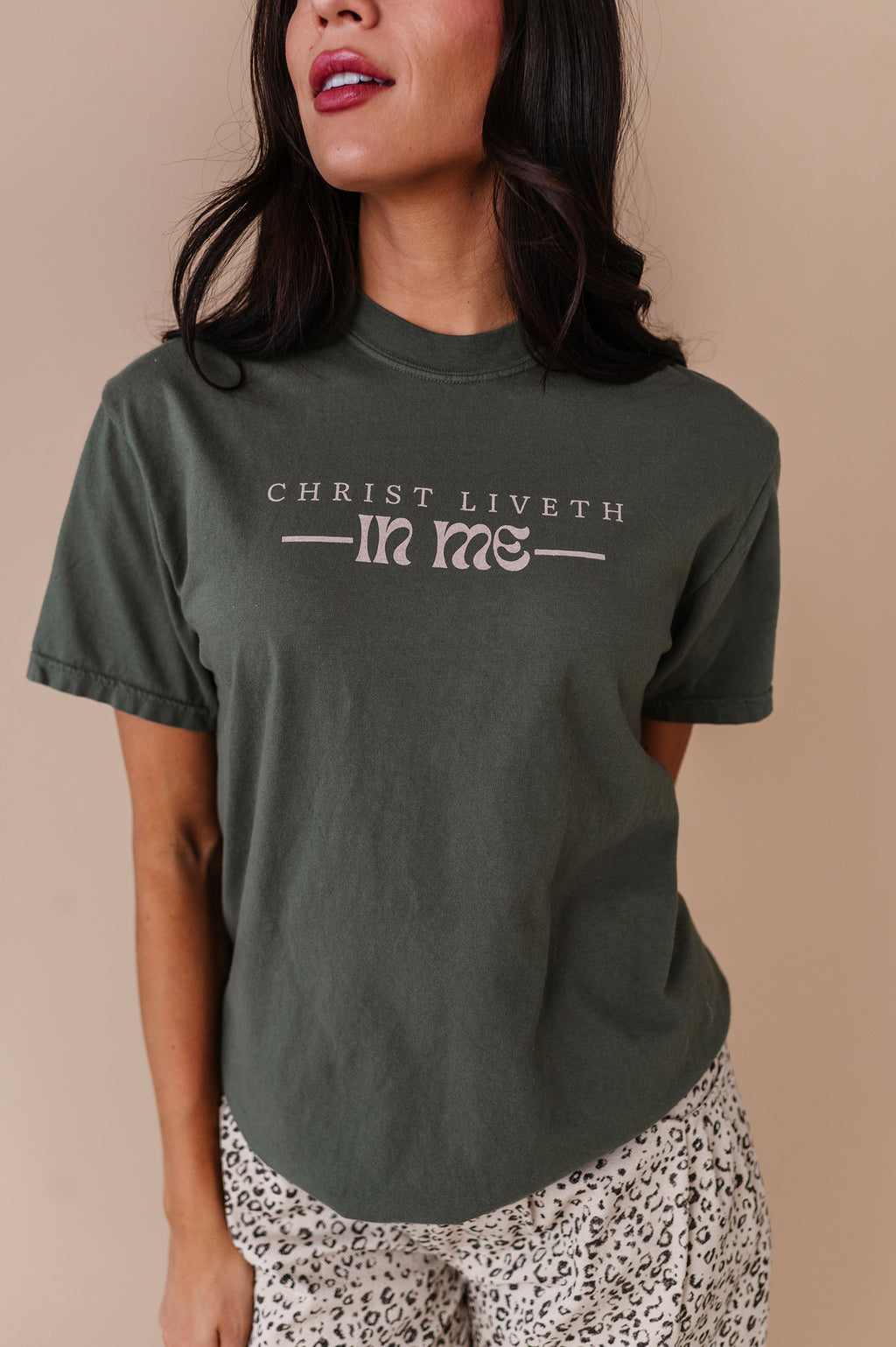 Christ Liveth In Me Adult Tee - 2 Colors