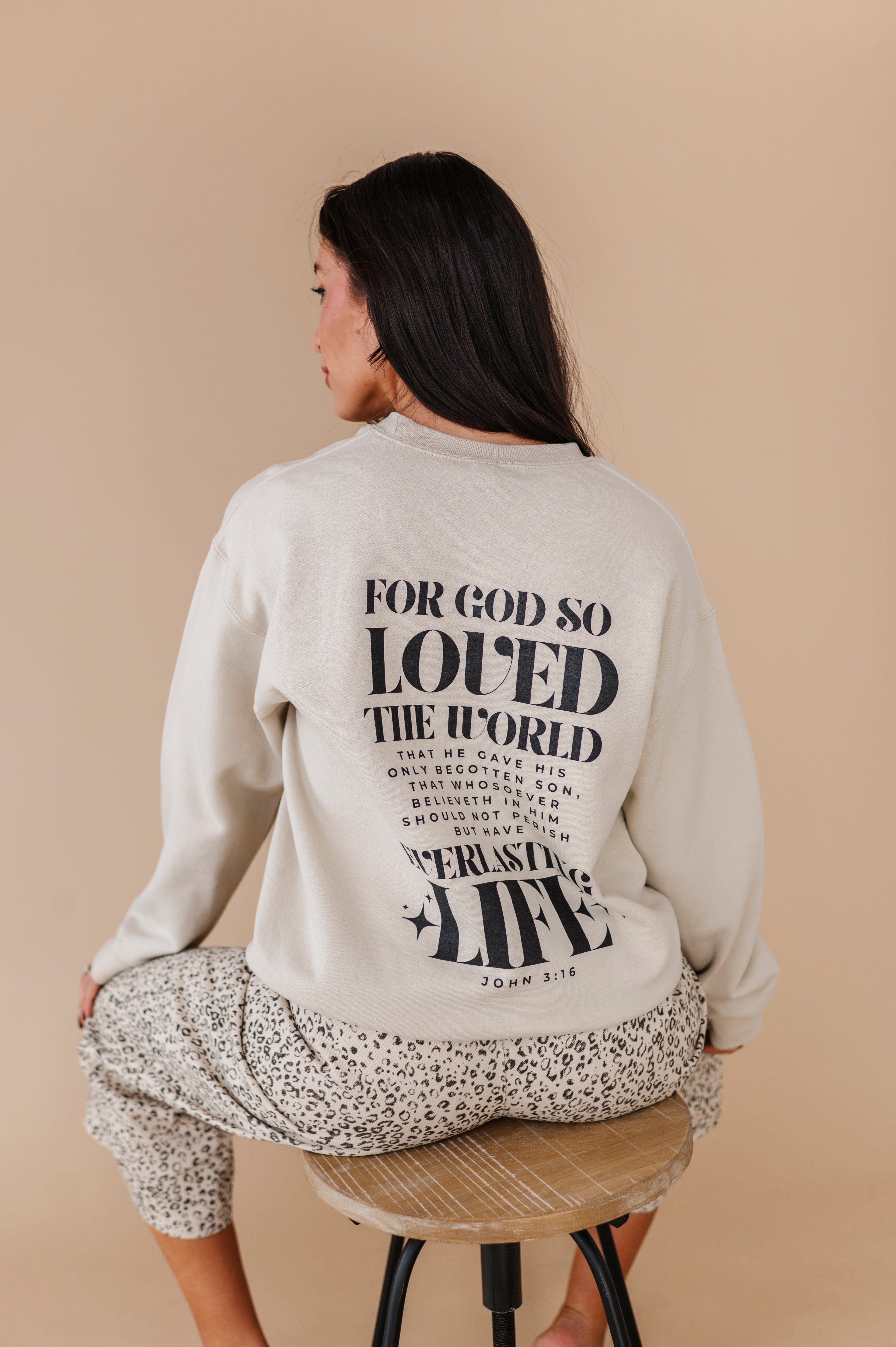 For God So Loved The World Crewneck - Sand