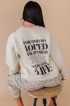 For God So Loved The World Crewneck - Sand