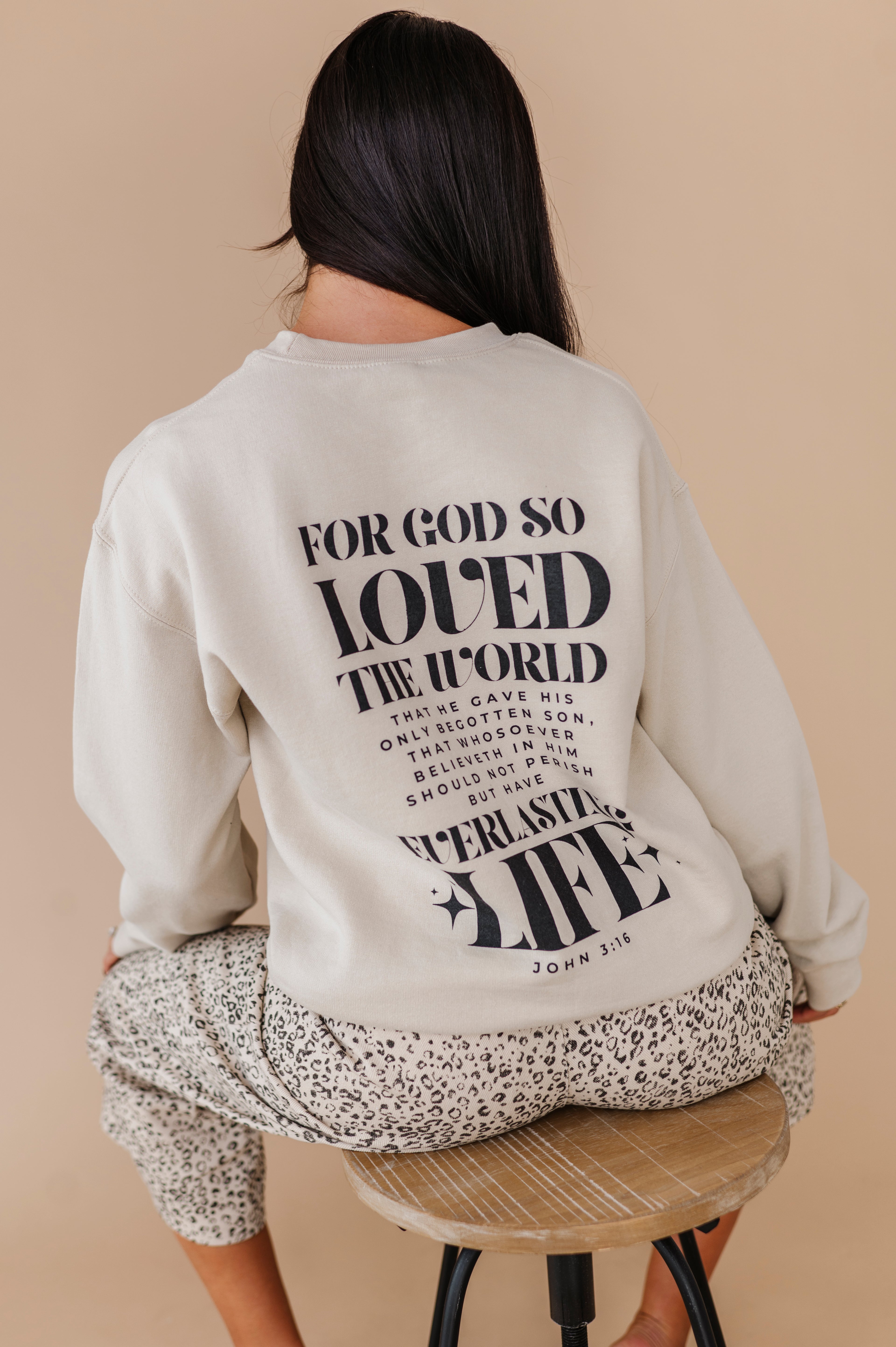 For God So Loved The World Crewneck - Sand