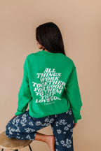 God Is Good Crewneck - Kelly Green