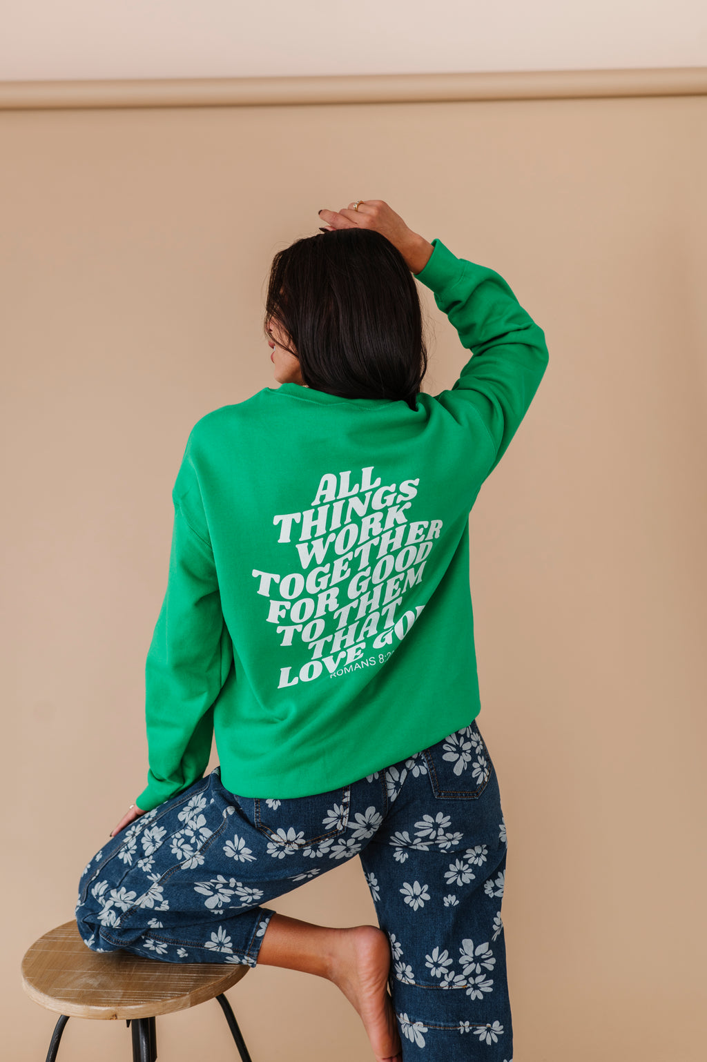 God Is Good Crewneck - Kelly Green
