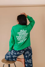 God Is Good Crewneck - Kelly Green