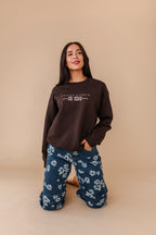 Christ Liveth In Me Crewneck - Chocolate