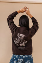 Christ Liveth In Me Crewneck - Chocolate