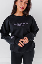 Live Like Charlie Embroidered Crewneck - Black