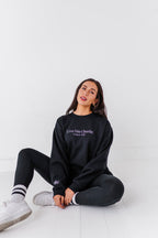 Live Like Charlie Embroidered Crewneck - Black
