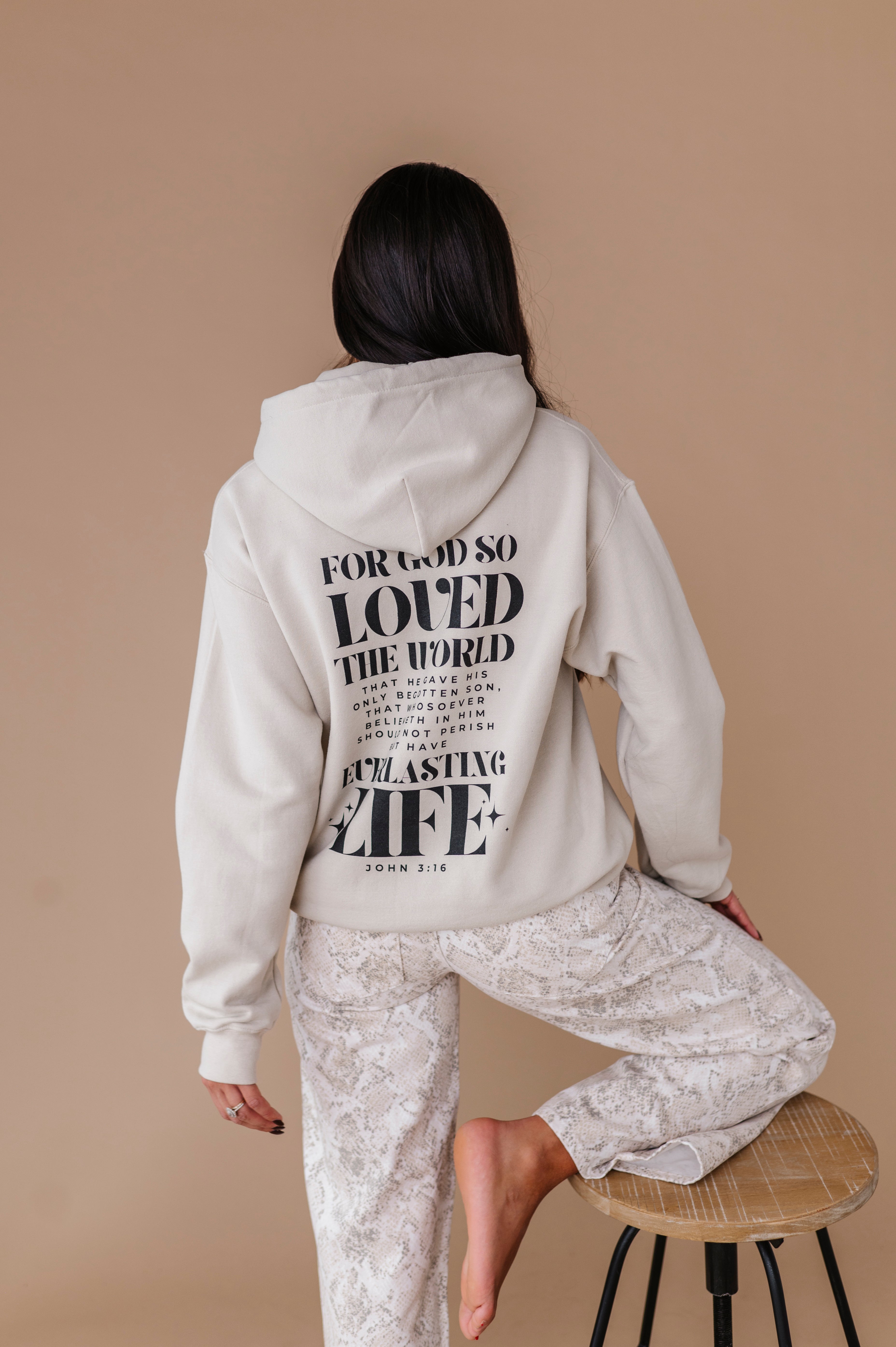For God So Loved The World Hoodie - Sand