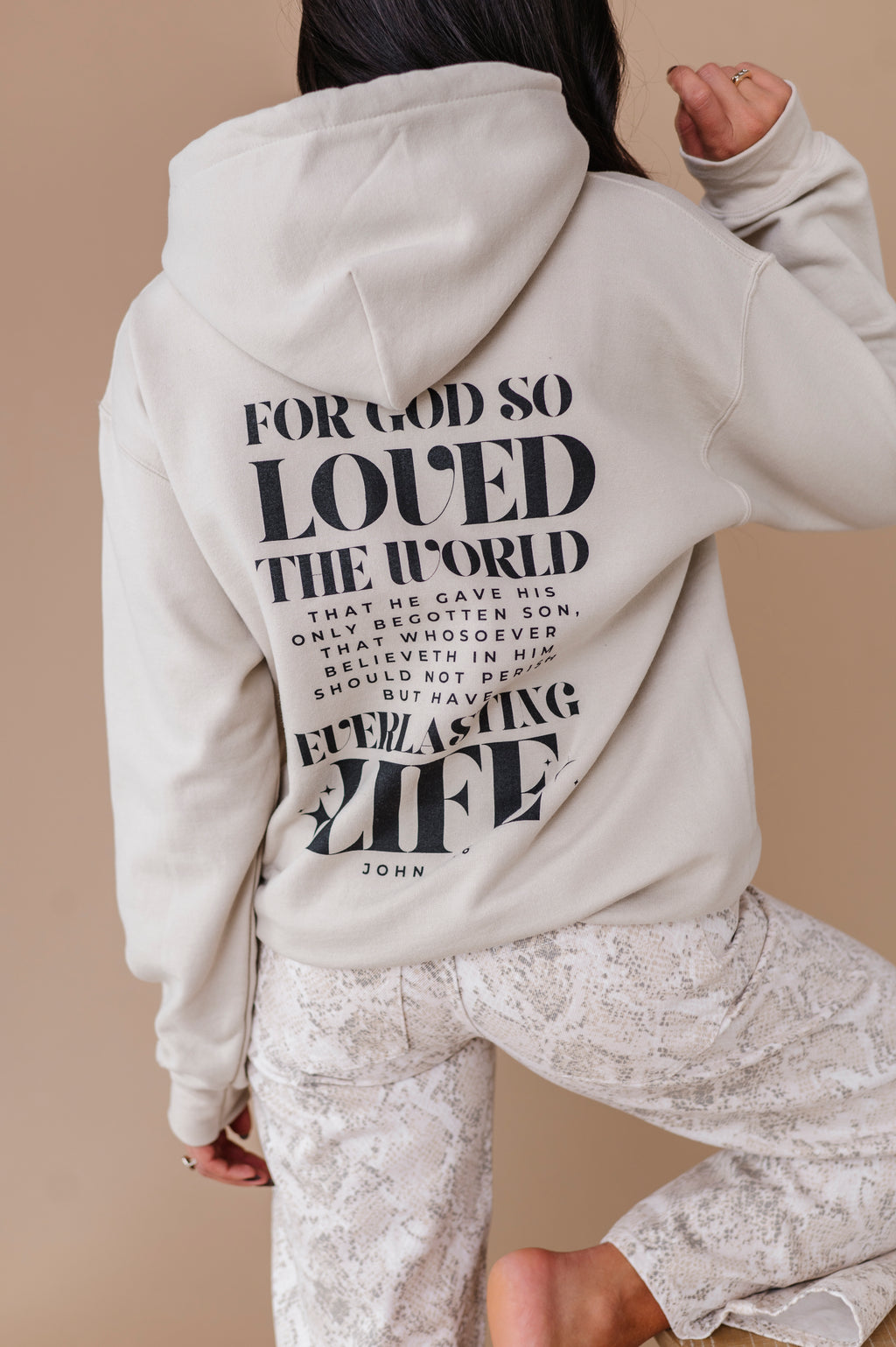 For God So Loved The World Hoodie - Sand