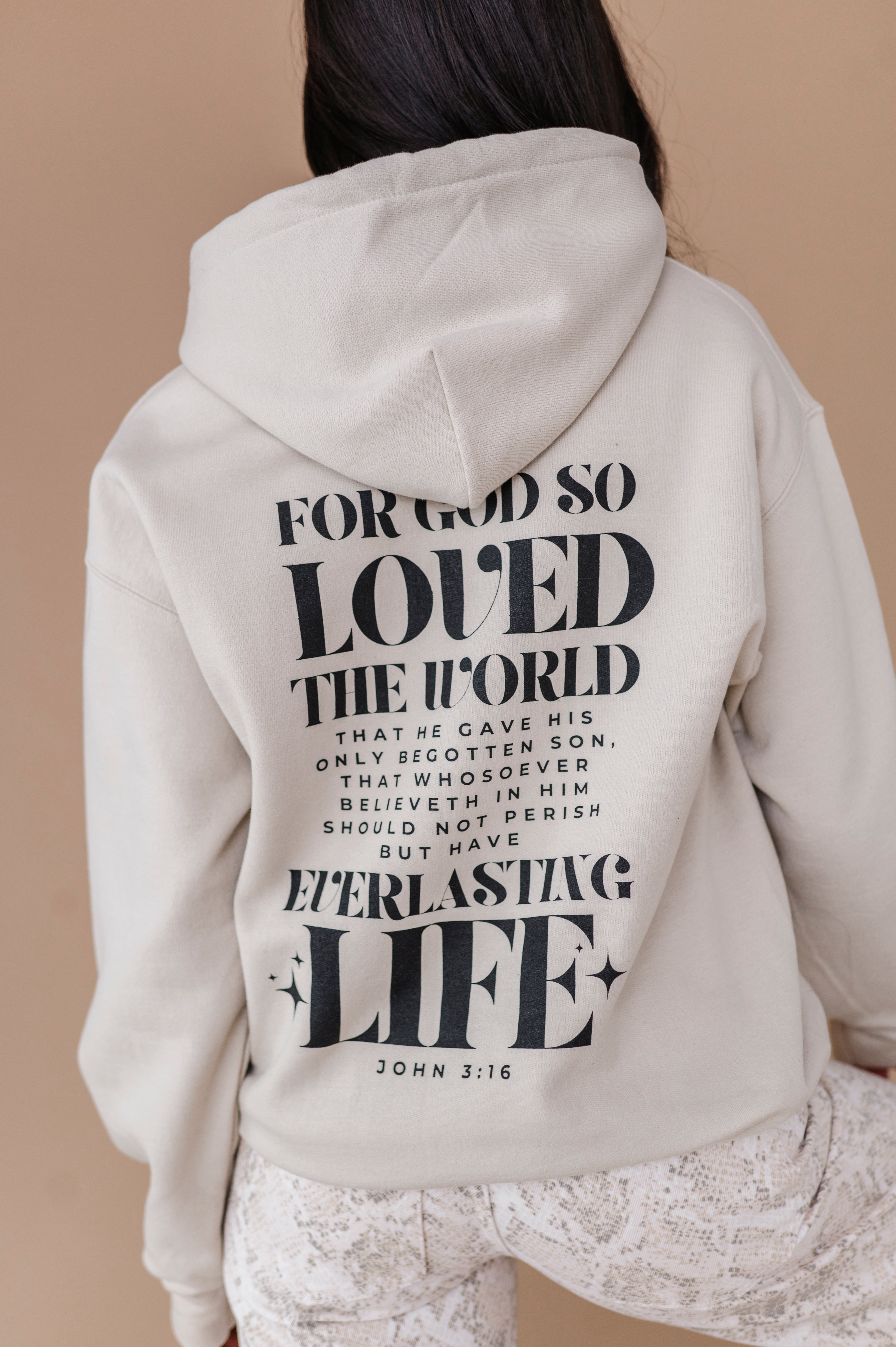 For God So Loved The World Hoodie - Sand
